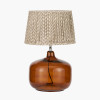 Corby Amber Glass Table Lamp Base
