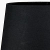 Auden Silver Metal Stick Table Lamp Base with Adelaide 25cm Black Tapered Cotton Mix Lampshade
