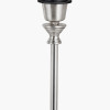 Auden Silver Metal Stick Table Lamp Base with Adelaide 25cm Ivory Tapered Cotton Mix Lampshade