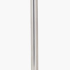 Auden Silver Metal Stick Table Lamp Base with Adelaide 25cm Ivory Tapered Cotton Mix Lampshade