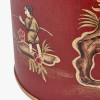 Landscape Red Hand Painted Metal Table Lamp Base