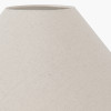 Barbier White Art Deco Fan Ceramic Table Lamp Base with Harley 45cm Slubby Hopsack Empire Lampshade