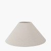 Barbier White Art Deco Fan Ceramic Table Lamp Base with Harley 45cm Slubby Hopsack Empire Lampshade