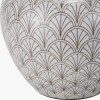 Barbier White Art Deco Fan Ceramic Table Lamp Base