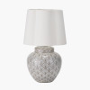 Barbier White Art Deco Fan Ceramic Table Lamp Base
