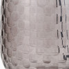 Camille Large Smoke Grey Circle Design Handcut Glass Table Lamp Base with Harry 35cm Ivory Cotton Mix Cylinder Lampshade