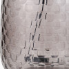 Camille Large Smoke Grey Circle Design Handcut Glass Table Lamp Base with Harry 35cm Ivory Cotton Mix Cylinder Lampshade