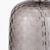 Camille Large Smoke Grey Circle Design Handcut Glass Table Lamp Base