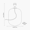 Camille Large Smoke Grey Circle Design Handcut Glass Table Lamp Base