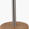 Bonham Natural Wood Veneer and Silver Metal Table Lamp