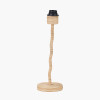 Palau Rattan Wave Table Lamp Base with Harley 30cm Slubby Hopsack Empire Lampshade