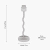 Palau Rattan Wave Table Lamp Base