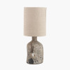 Palmino Brown Organic Glass Bottle Table Lamp