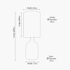 Palmino Brown Organic Glass Bottle Table Lamp