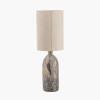 Palmino Brown Tall Organic Glass Bottle Table Lamp