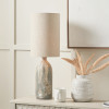Palmino Brown Tall Organic Glass Bottle Table Lamp