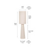 Mirissa White Slubby Handloom Fabric Table Lamp