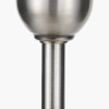 Salvatore Antique Silver Metal Table Lamp Base with Winston 35cm Grey Handloom Tapered Lampshade