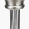 Salvatore Antique Silver Metal Table Lamp Base with Winston 35cm Taupe Handloom Tapered Lampshade