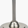 Salvatore Antique Silver Metal Table Lamp Base with Winston 35cm White Handloom Tapered Lampshade