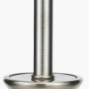 Salvatore Antique Silver Metal Table Lamp Base with Winston 35cm White Handloom Tapered Lampshade