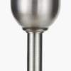Salvatore Antique Silver Metal Table Lamp Base with Izara 35cm Cinnamon Ikat Patterned Mushroom Pleat Tapered Lampshade
