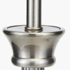 Salvatore Antique Silver Metal Table Lamp Base with Amelia 40cm Natural Linen Hard Pleat Tapered Lampshade