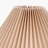 Salvatore Antique Silver Metal Table Lamp Base with Amelia 40cm Natural Linen Hard Pleat Tapered Lampshade