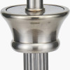 Salvatore Antique Silver Metal Table Lamp Base with Thiago 35cm Cinnamon Stripe Mushroom Pleat Tapered Lampshade