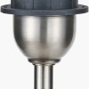 Salvatore Antique Silver Metal Table Lamp Base with Thiago 35cm Ocean Blue Stripe Mushroom Pleat Tapered Lampshade