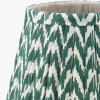 Tatiana Antique Brass Metal Table Lamp Base with Vienna 16cm Forest Green Chevron Mushroom Pleat Lampshade