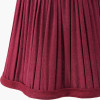 Tatiana Antique Brass Metal Table Lamp Base with Malia 18cm Mulberry Red Mushroom Pleat Scalloped Tapered Lamp Shade