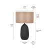 Erika Black Vintage Textured Ceramic Table Lamp
