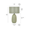 Erika Sage Vintage Textured Ceramic Table Lamp