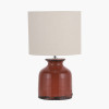 Nori Terracotta Crackle Ceramic Table Lamp