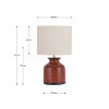 Nori Terracotta Crackle Ceramic Table Lamp