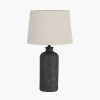 Kovu Matt Bronzed  Cylinder Ceramic Table Lamp