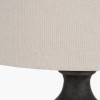 Kovu Matt Bronzed Round Ceramic Table Lamp