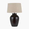 Espresso Black Brown Glaze Effect Ceramic Table Lamp