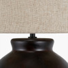 Espresso Black Brown Glaze Effect Ceramic Table Lamp