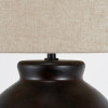 Espresso Black Brown Glaze Effect Ceramic Table Lamp