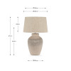 Rhone Ombre Sand Textured Tall Ceramic Table Lamp
