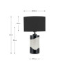 Arlese Monochrome Abstract Ceramic Table Lamp