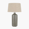 Lorient Slate Grey Textured Ceramic Table Lamp