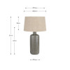 Lorient Slate Grey Textured Ceramic Table Lamp