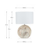 Viejo Natural Large Stone Effect Ceramic Table Lamp