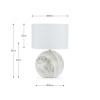 Viejo Grey Large Stone Effect Ceramic Table Lamp