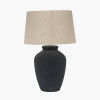 Areia Black Sand Textured Ceramic Table Lamp