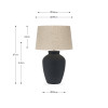 Areia Black Sand Textured Ceramic Table Lamp