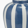 Priscilla Denim Blue Striped Ceramic Table Lamp Base